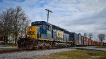 CSX 4013 / SD40-3 leading colorful box cars 